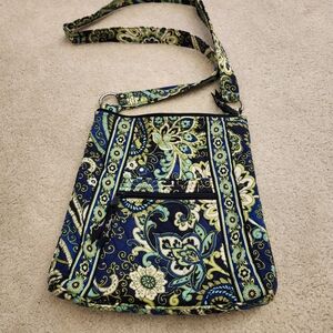 Vera Bradley Original Zip Hipster Crossbody Bag in Blue and Green